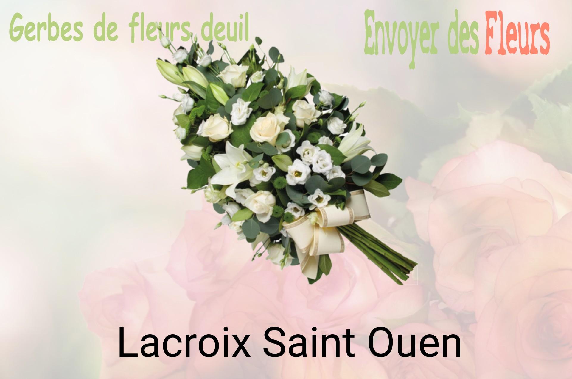 Gerbe de fleurs de deuil livrée à Lacroix-Saint-Ouen